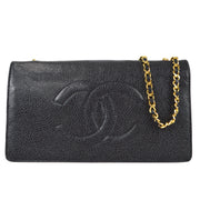 Chanel 1996-1997 Timeless WOC Wallet on Chain Black Caviar