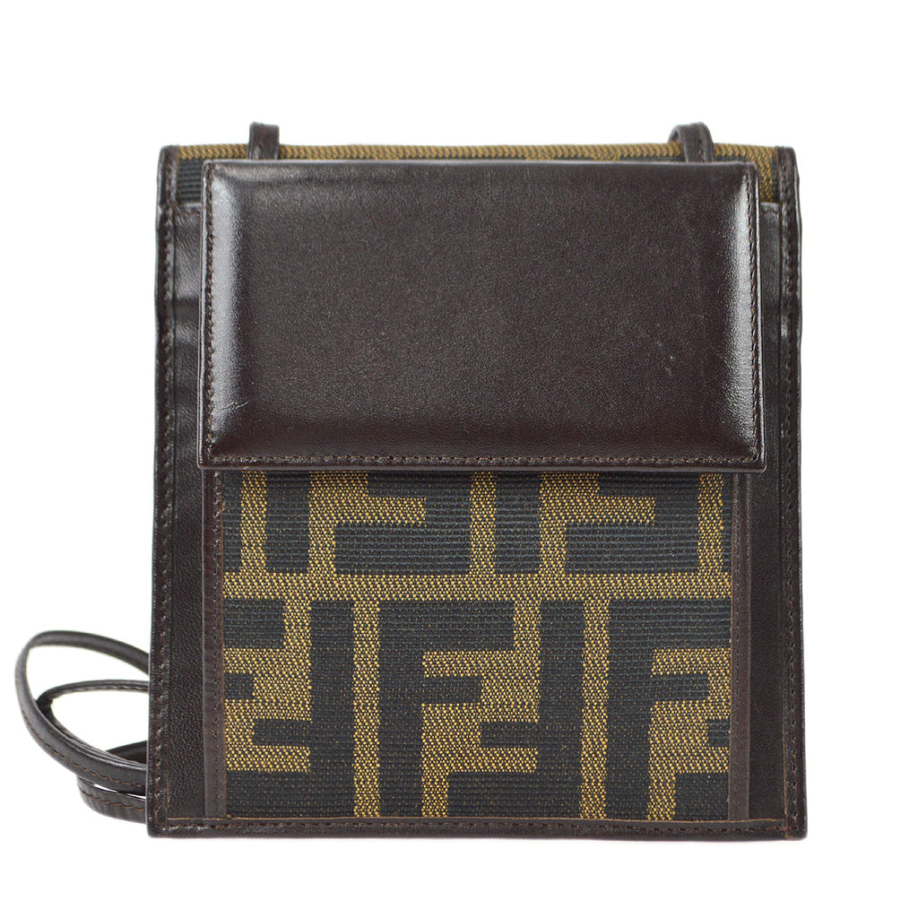 Fendi Zucca Shoulder Bag Wallet Pochette Brown – AMORE Vintage Tokyo