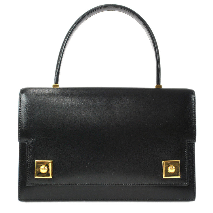 Hermes 1989 Piano Handbag Box Calf Black