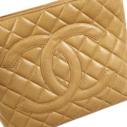 香奈儿（Chanel）2000-2001奖章手提袋米色鱼子酱