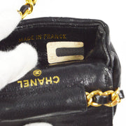 Chanel 1989-1991 Classic Flap Micro Black Lambskin