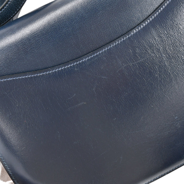 Hermes Constance Constance23 〇Jstamp Box Calf Leather Shoulder Bag Navy