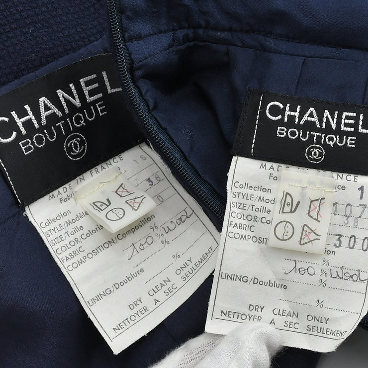 Chanel single-breasted skirt suit #38