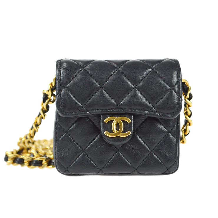 Chanel Classic Flap Micro Black Lambskin