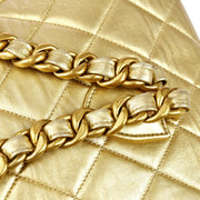 Chanel 1991-1994 Duma Chain Backpack Gold Lambskin