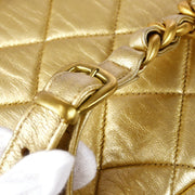 Chanel 1991-1994 Duma Chain Backpack Gold Lambskin