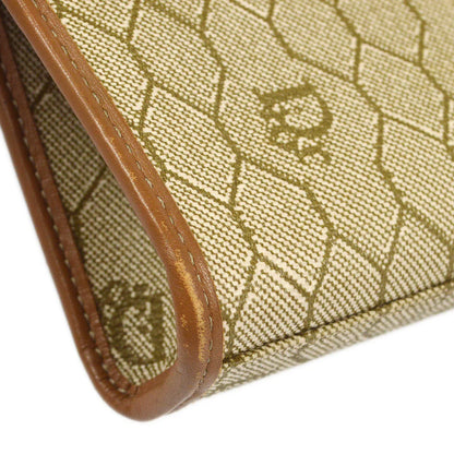 Christian Dior 1980s Honeycomb Clutch Bag Beige
