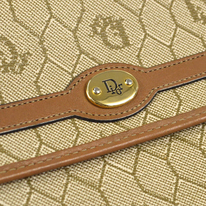 Christian Dior 1980s Honeycomb Clutch Bag Beige