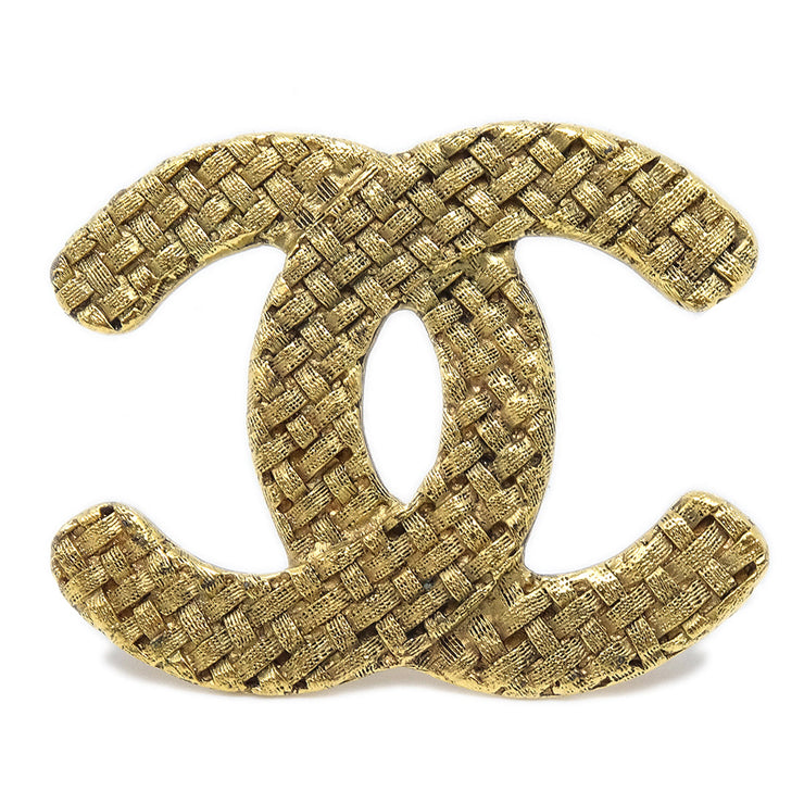 Chanel Quilted Brooch Pin Gold 1262/29