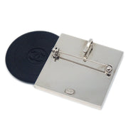 Chanel Record Brooch Pin Silver 04P
