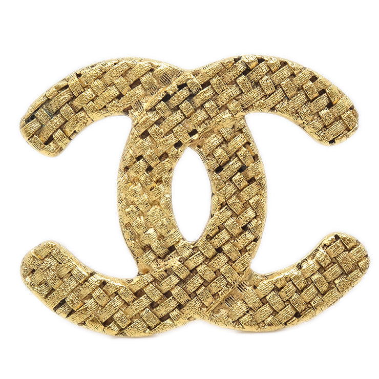 Chanel Quilted Brooch Pin Gold 1262/29