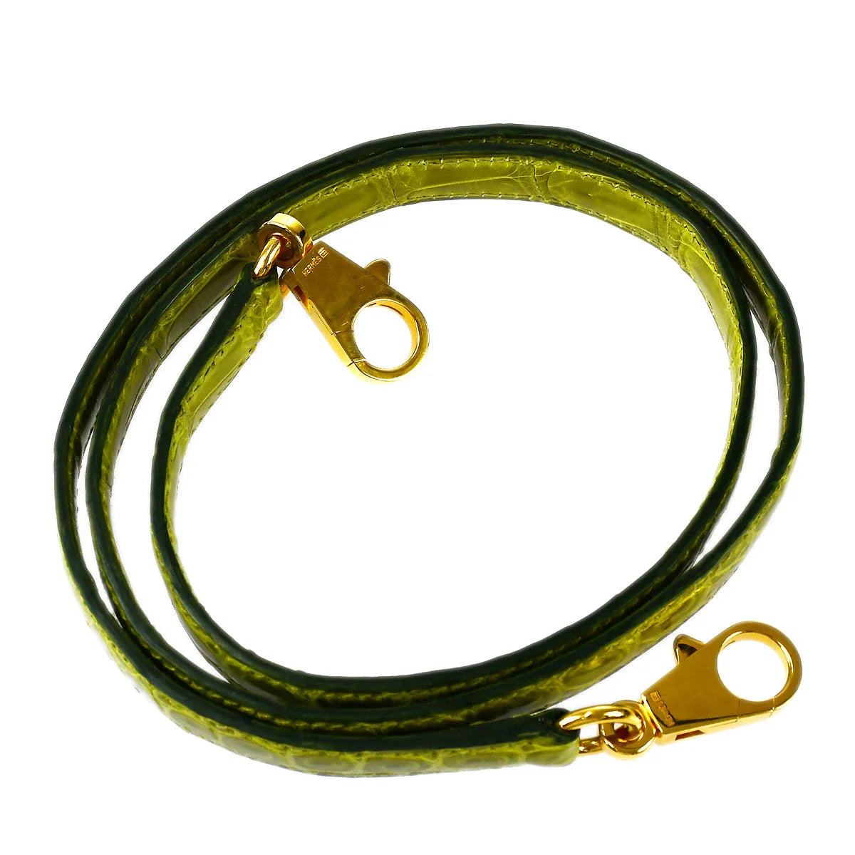 Hermes * Shoulder Strap for Kelly Porosus Anis Green