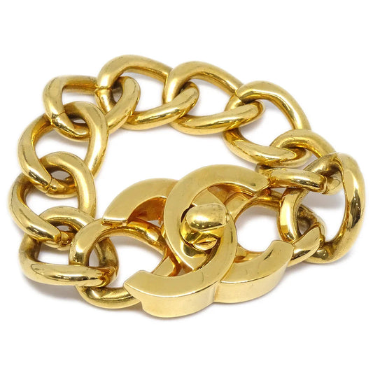 Chanel 1996 Turnlock Gold Chain Bracelet 96A