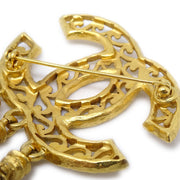 Chanel 1995 Fretwork Paisley CC Brooch