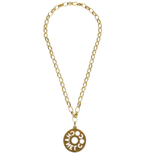 Chanel Jumbo Cutout Logo Necklace