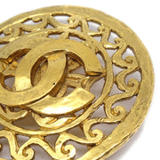 Chanel 1995 Fretwork Paisley Brouch Pin Gold 95A