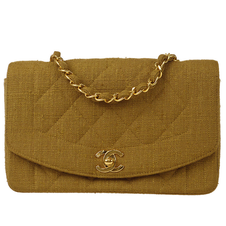 Chanel 1991-1994 Diana Flap Small Linen
