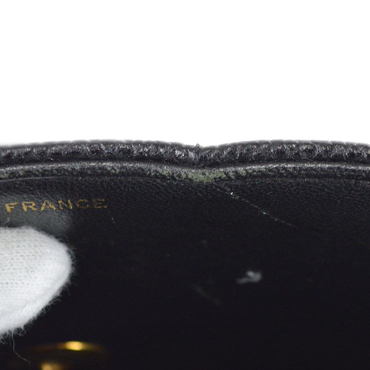 Chanel 1994-1996 Vertical Stitch Straight Flap Jumbo Black Caviar