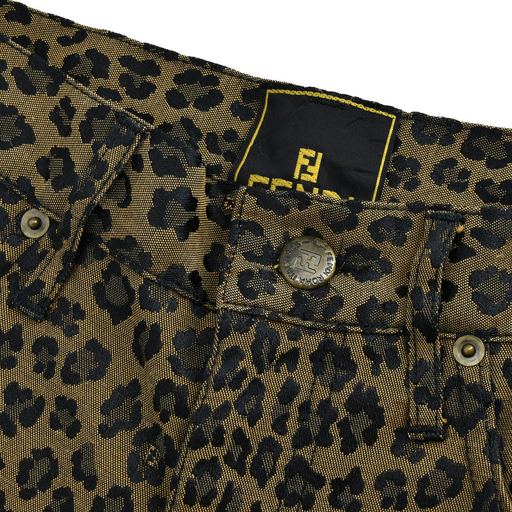 Fendi Leopard Pants Brown #43