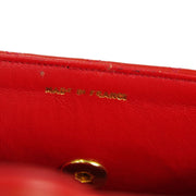 Chanel 1991-1994 Round Classic Flap Mini Red Lambskin