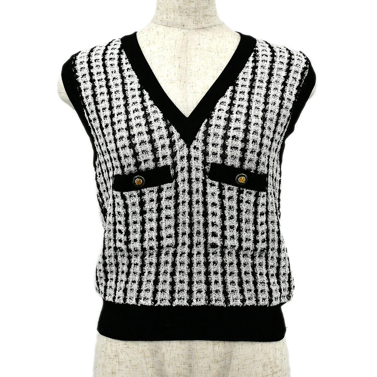 Chanel 1997 Spring tweed knitted top and cardigan #38