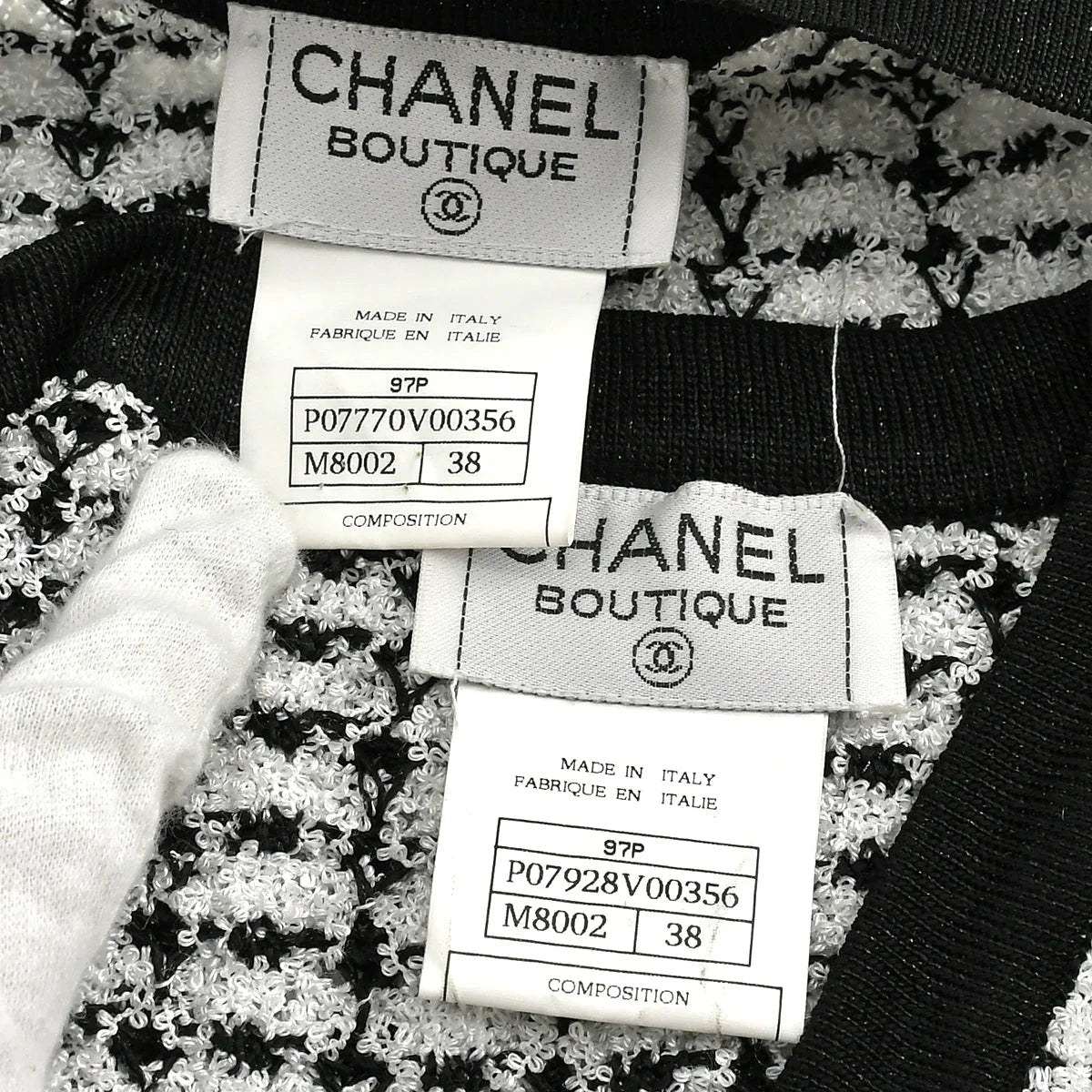 Chanel 1997 Spring tweed knitted top and cardigan #38