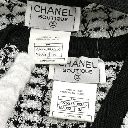Chanel 1997 Spring tweed knitted top and cardigan #38