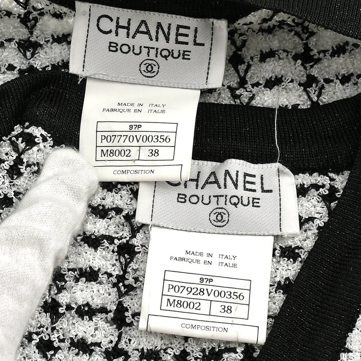 Chanel 1997 Spring Tweed Tegnites Top和Cardigan＃38