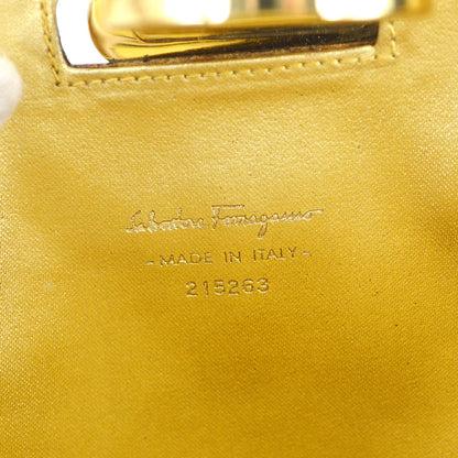 Salvatore Ferragamo Gancini Chain Shoulder Bag Clear Plastic