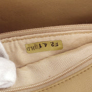 Chanel 1989-1991 Beige Lambskin Small Full Flap Bag