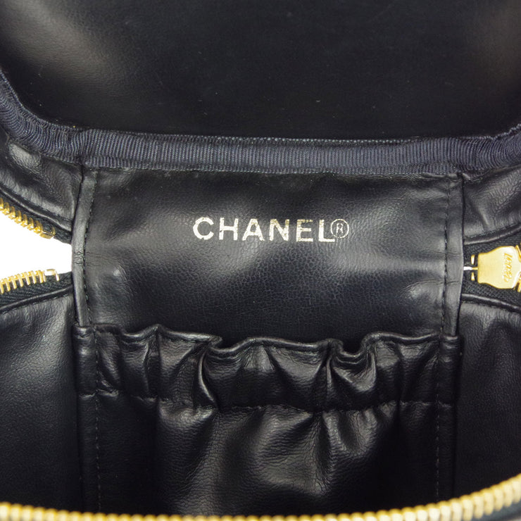 Chanel 1997-1999 Vanity Handbag Black Caviar