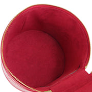 Louis Vuitton 1996 Cannes Vanity Handbag Red Epi M48037