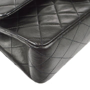 Chanel 1994-1996 Classic Double Flap Medium Bag Black Lambskin