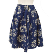 Chanel floral-print A-line skirt