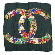 Chanel Big Scarf Stole Green Small Good