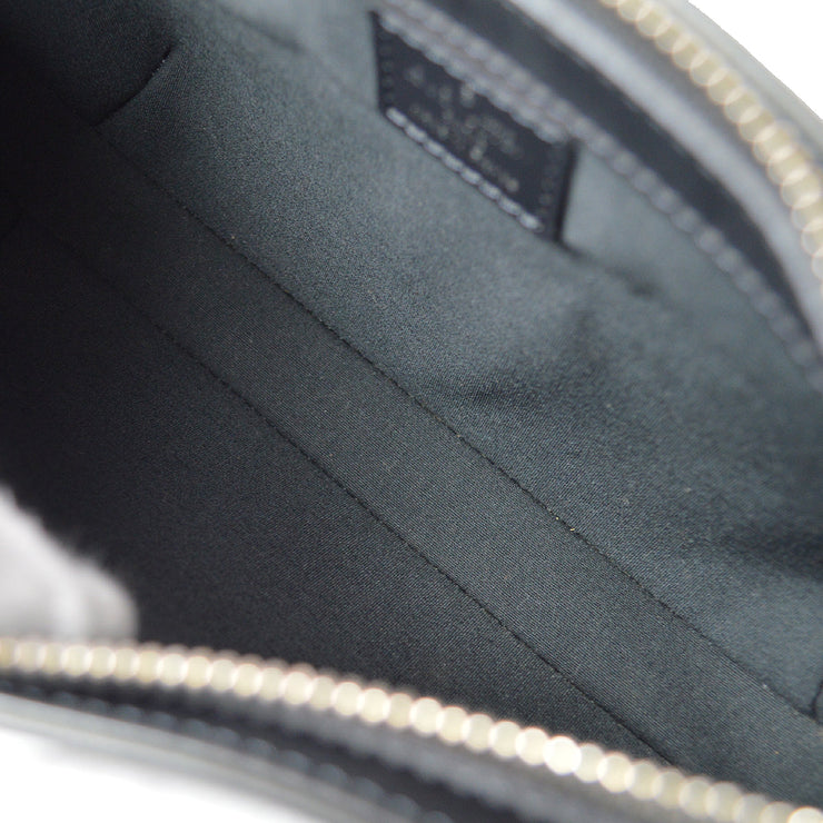 Louis Vuitton Metallic Black Monogram Embossed Leather Mat Fowler Bag Louis  Vuitton