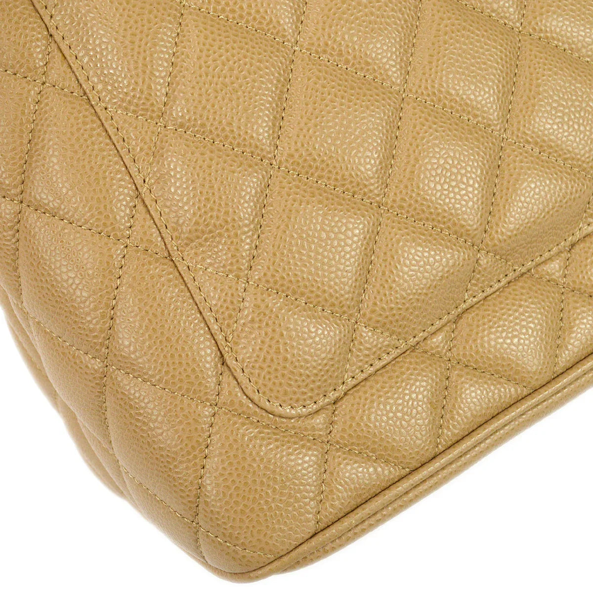 Chanel 2001-2003 Medallion Tote Beige Caviar