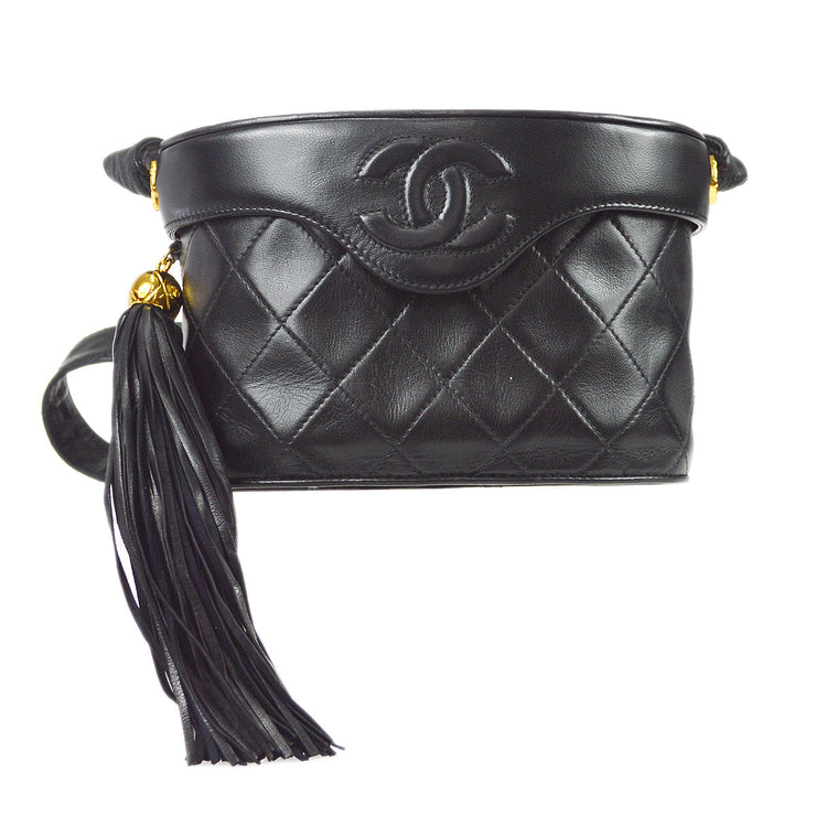 Chanel Shoulder Bag Fringe Black Lambskin – AMORE Vintage Tokyo