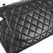 Chanel 1996-1997 Black Lambskin Jumbo Classic Flap Bag