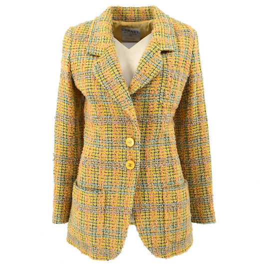 Chanel Fall 1994 single-breasted tweed jacket #36
