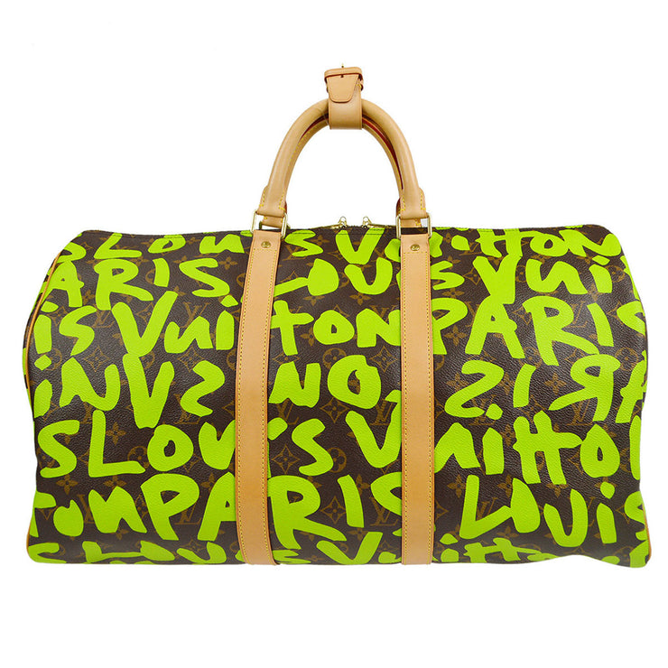 Louis Vuitton 2009 Keepall 50 Duffle Handbag Monogram Graffiti