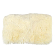 Chanel Fur Shawl Muffler Stole White Small Good