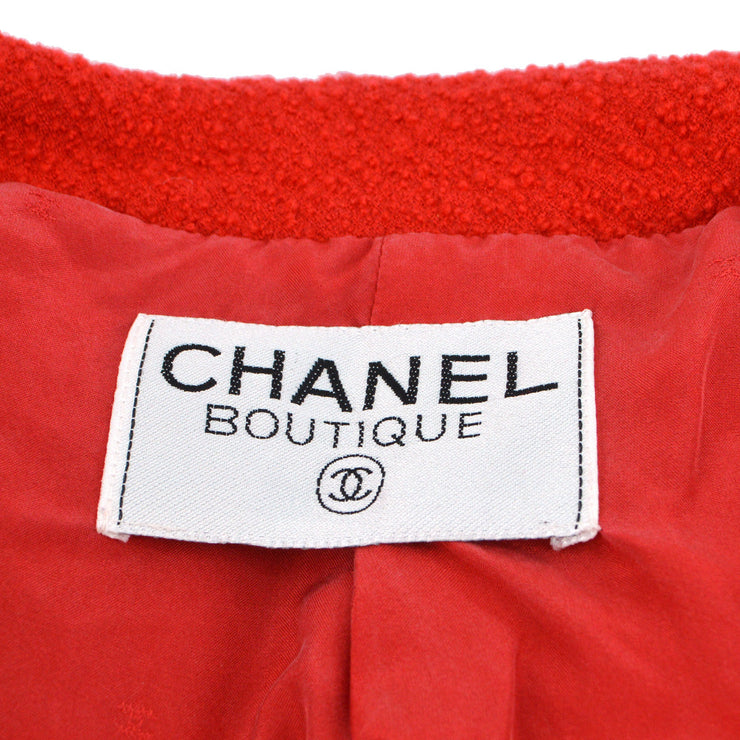 Chanel Single Breasted Jacket Red