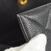 Chanel Chain Tote Handbag Black Caviar