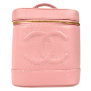 Chanel Vanity Handbag Pink Caviar