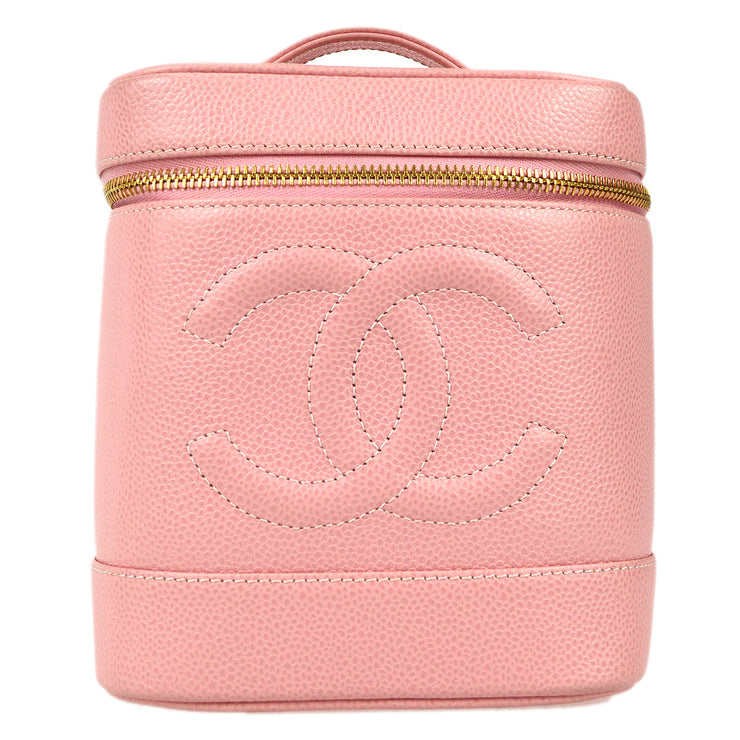 Chanel Vanity Handbag Pink Caviar