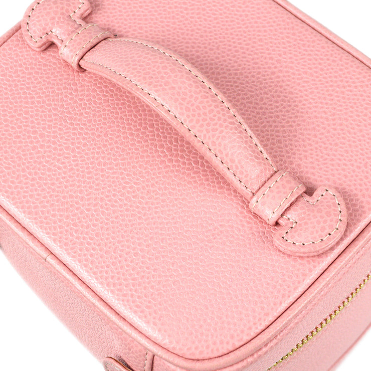 Chanel Vanity Handbag Pink Caviar