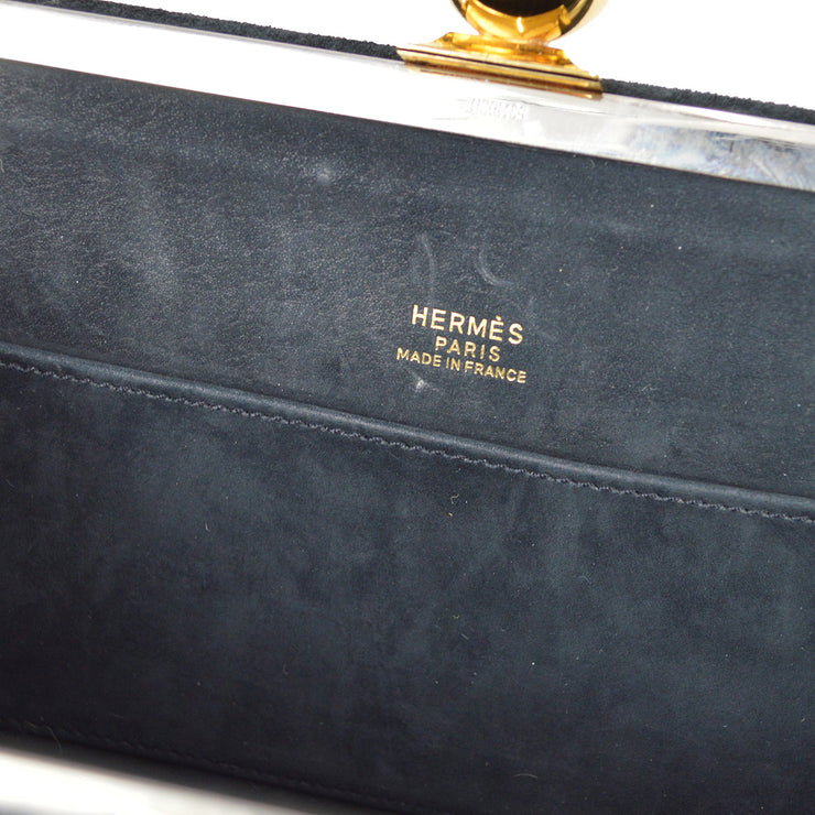 Hermes 1989 Sac a Malice Shoulder Bag Black Doblis