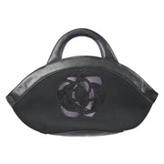 Chanel 2001-2003 Camellia Handbag Black