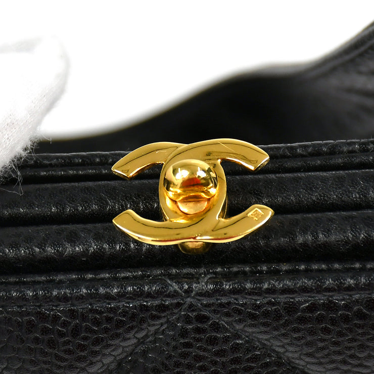 Chanel 2008-2009 Black Caviar Jumbo Flap Bag – AMORE Vintage Tokyo